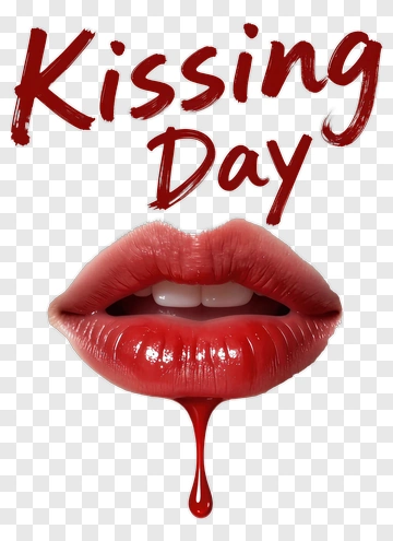 Kissing Day With Red Lips PNG