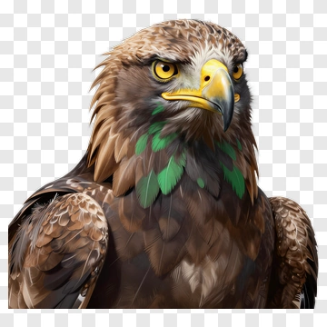 Eagle With Green Feathers PNG