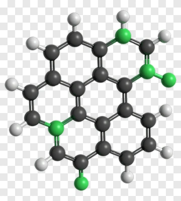 Molecular Structure Of A Chlorinated Benzene Derivative PNG