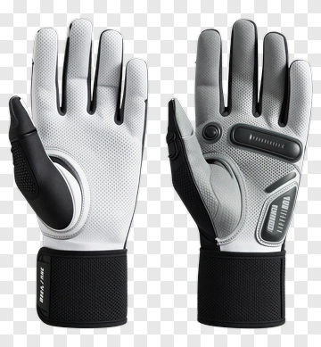 White And Black Sports Gloves PNG