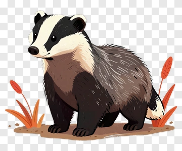 Badger In Nature PNG