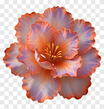 Orchid Flower With Gradient Petals PNG