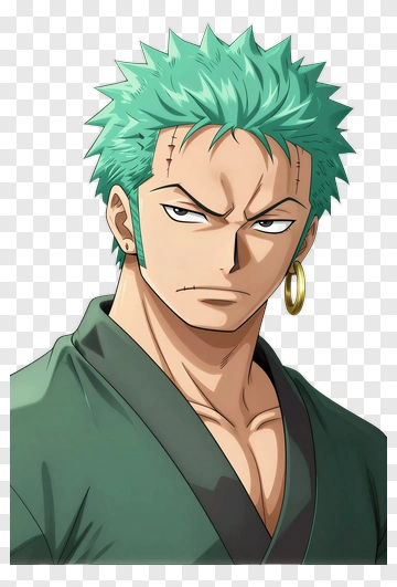 Roronoa Zoro Anime Portrait PNG