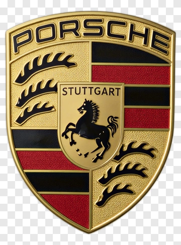 Porsche Emblem With Horse And Stripes PNG