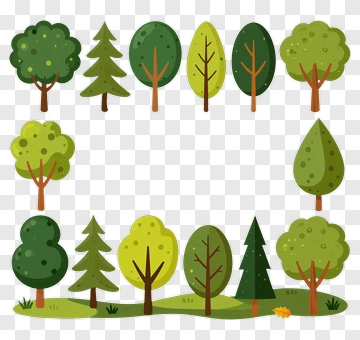 Collection Of Cartoon Trees PNG