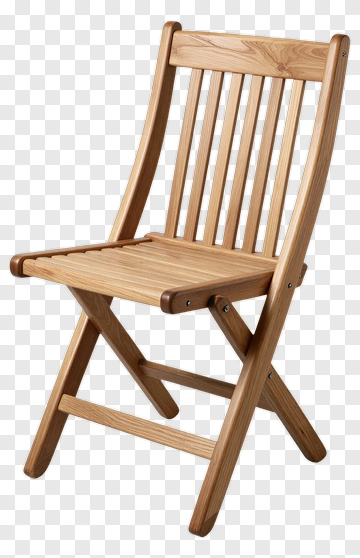 Foldable Wooden Chair PNG