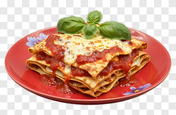 Delicious Lasagna With Fresh Basil PNG