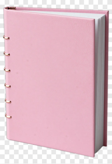 Pink Notebook With Metal Binding PNG