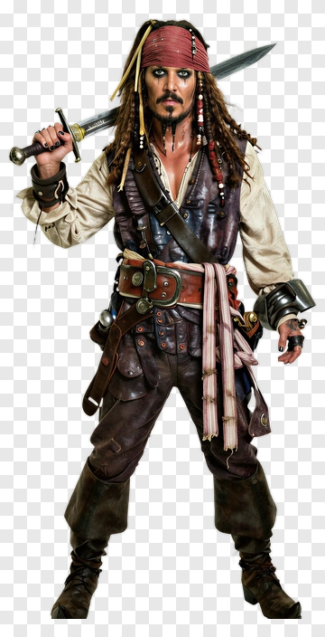 Pirate With Sword And Bandana PNG
