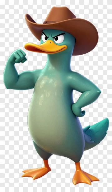 Plumber Duck In Cowboy Hat PNG