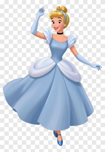 Cinderella In Her Iconic Blue Ball Gown PNG