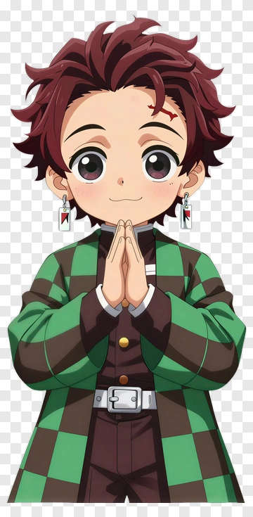 Tanjiro Kamado Praying PNG