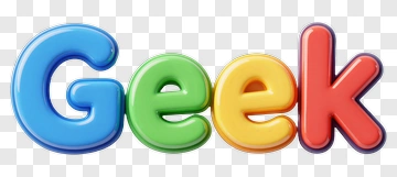 Geek Text In Vibrant Colors PNG