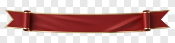 Red Ribbon With Gold Trim PNG