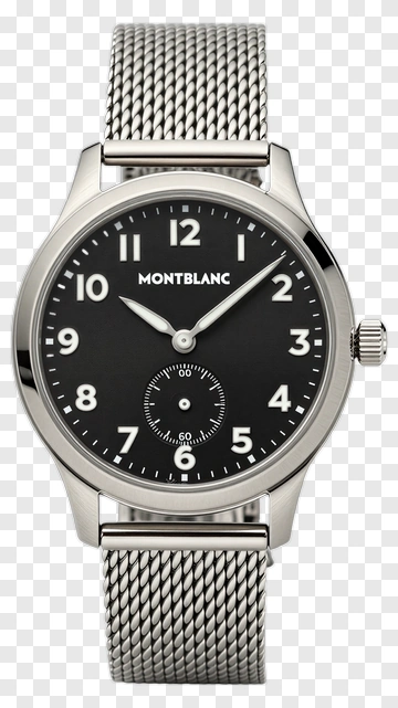 Montblanc Watch With Mesh Strap PNG