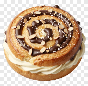 Chocolate Almond Cinnamon Roll PNG