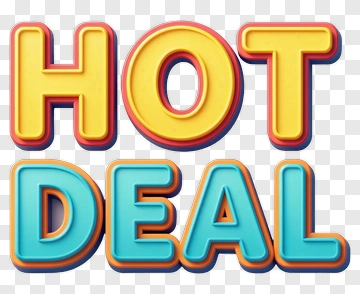 Hot Deal Promotion Text PNG