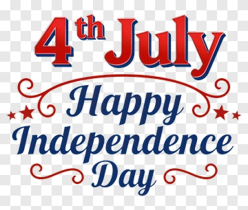 4th July Happy Independence Day PNG