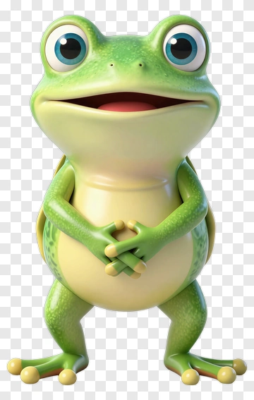 Cute Green Frog PNG