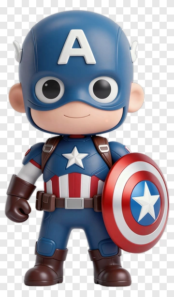 Captain America Toy Figure PNG