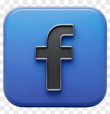 Facebook Logo 3D Rendered PNG