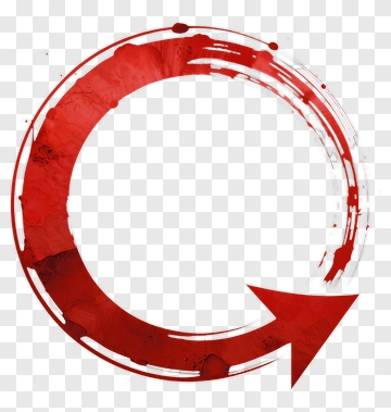 Red Arrow Circle PNG