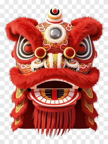 Lion Dance Head PNG