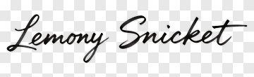 Lemony Snicket Signature PNG