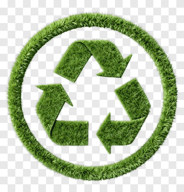 Recycling Symbol Made Of Grass PNG