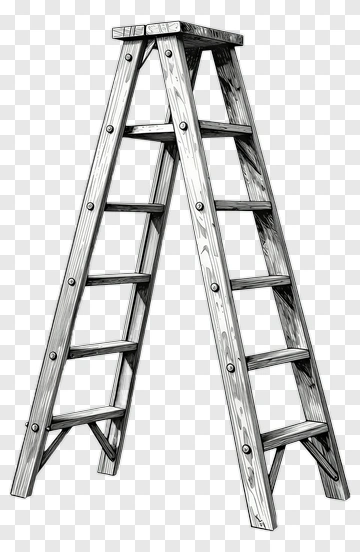 Wooden Ladder Drawing PNG
