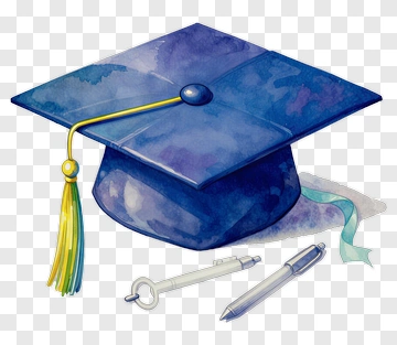 Blue Graduation Cap With Tassel PNG