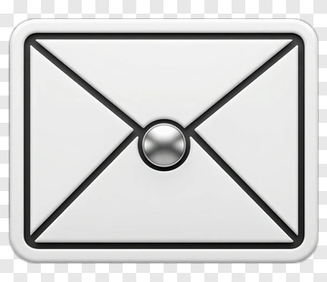 White Envelope With Black Outline PNG