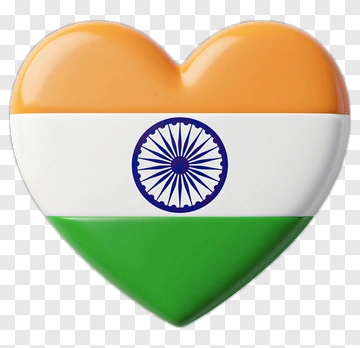Heart Shaped India Flag PNG