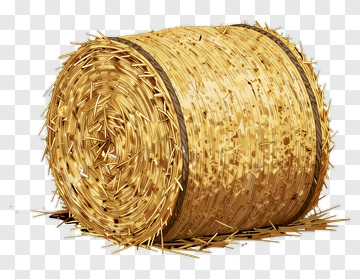 Hay Bale With Straw And Twine PNG