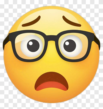 Surprised Glasses Emoji PNG