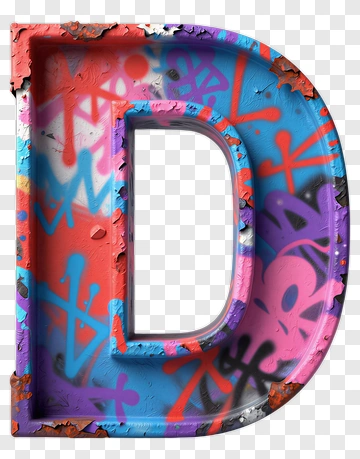 Graffiti Letter D PNG
