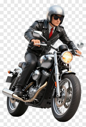 Motorcyclist On A Motorcycle PNG