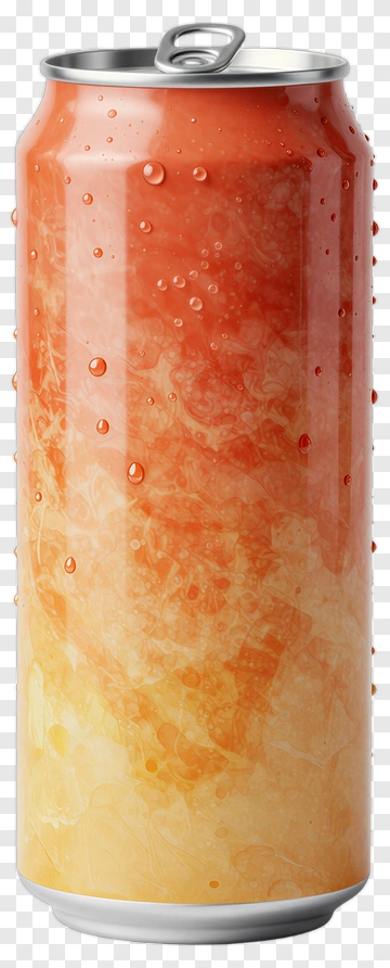 Orange And Yellow Soda Can PNG
