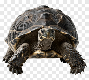 Turtle With Detailed Shell And Claws PNG