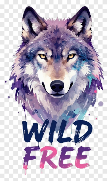 Wolf With Wild Free Text PNG