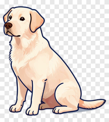 Yellow Labrador Retriever Sitting PNG