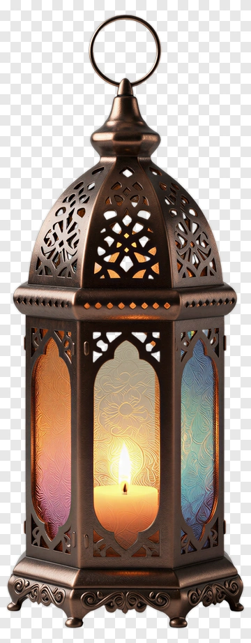 Decorative Lantern With Candle PNG