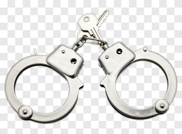 Metal Handcuffs With Key PNG