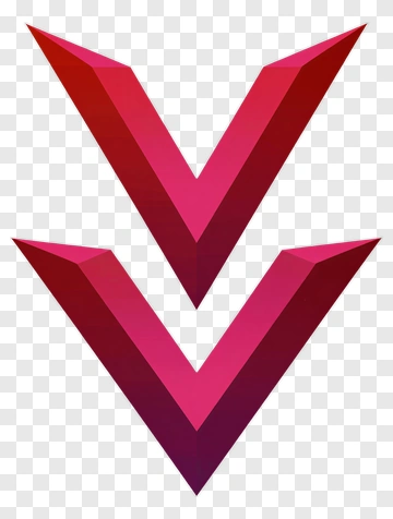 V-shaped Logo With Gradient Colors PNG