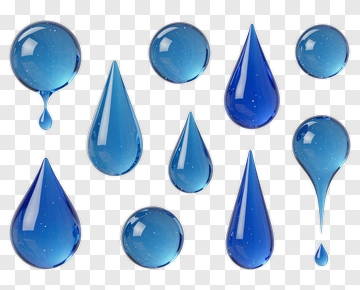 Blue Water Droplets And Glass Spheres PNG