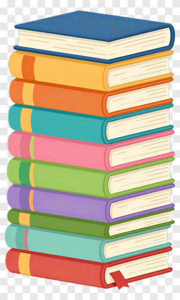 Stack Of Colorful Books PNG