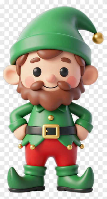 Cute Cartoon Elf Character PNG