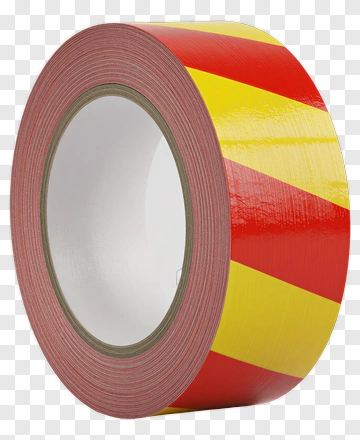 Red And Yellow Striped Tape PNG