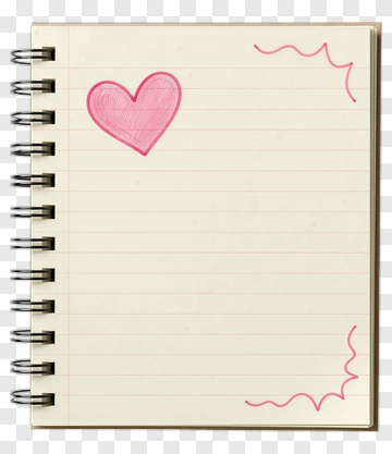 Hand-drawn Heart On Notebook PNG