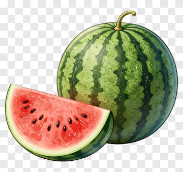 Watermelon And Watermelon Slice PNG